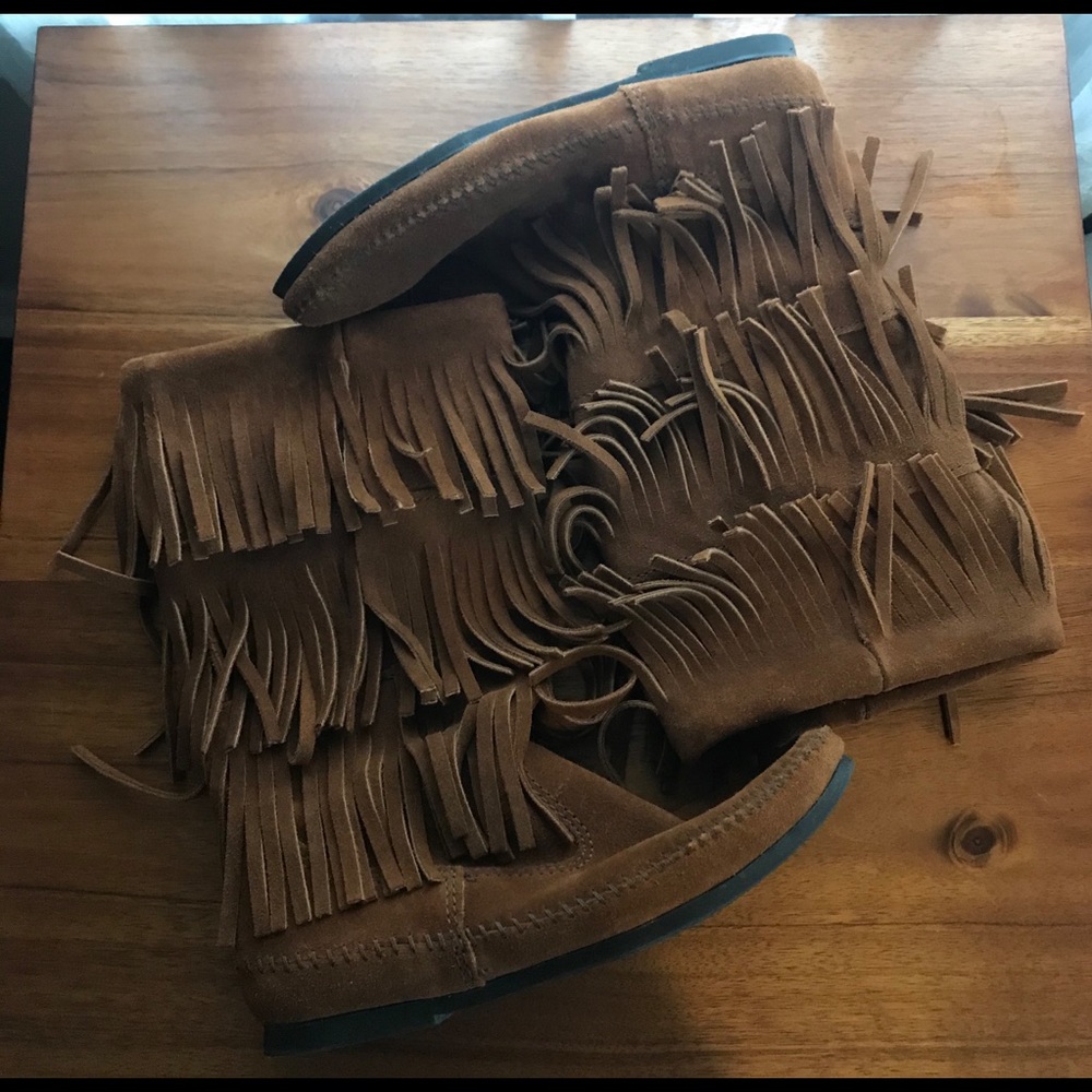 Minnetonka 3-Layer Fringe Boots - image 5